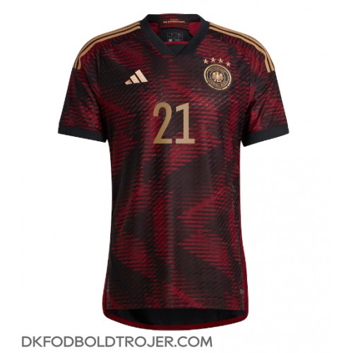 Billige Tyskland Ilkay Gundogan #21 Udebane Fodboldtrøjer VM 2022 Kortærmet